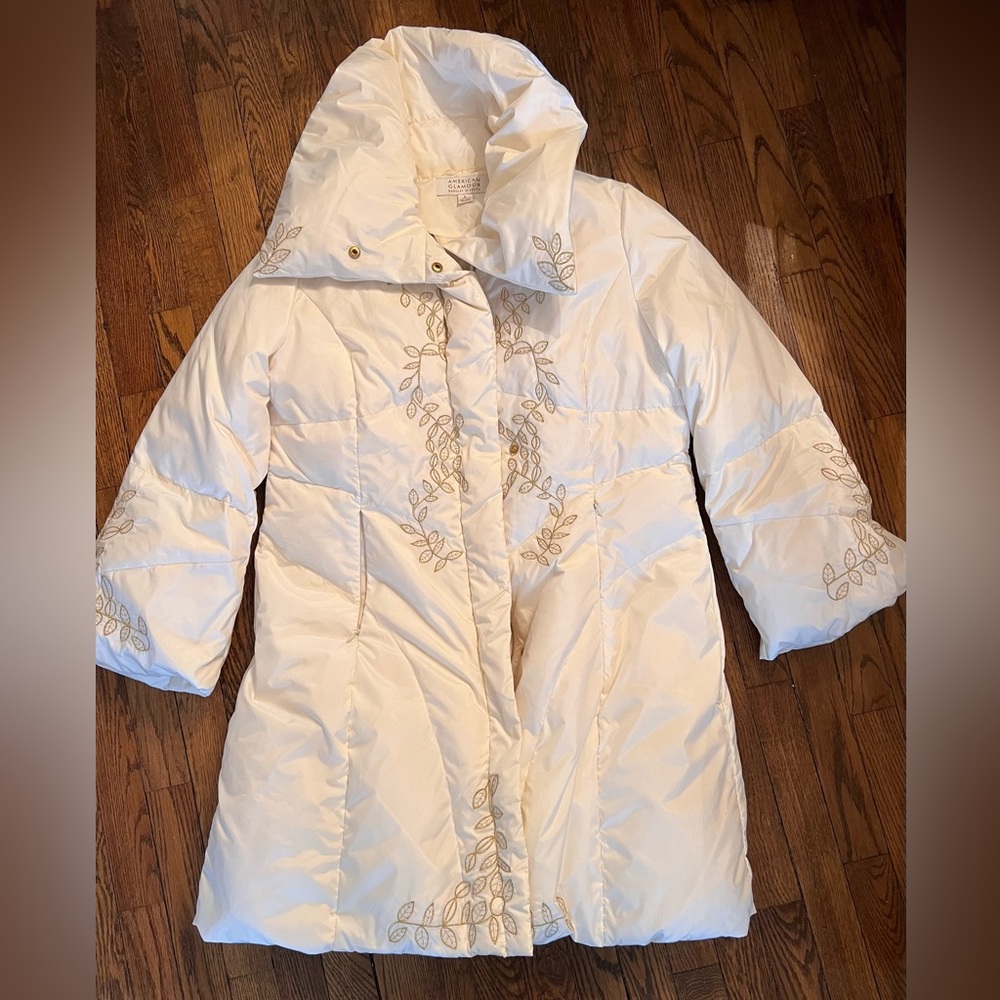 american glamour badgley mischka down jacket… size large